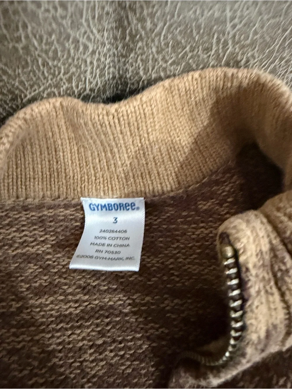 Gymboree Brown Marled Zip-Up Knit Jacket